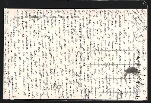 AK La Courtines, Rue de l`Eglise, Strassenpartie