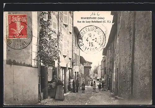 AK Beaureparie, Rue de Luzy-Dufeilland, Strassenpartie
