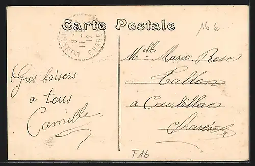 AK Chasseneuil, Sur la Route d`Angoulême à Limoges