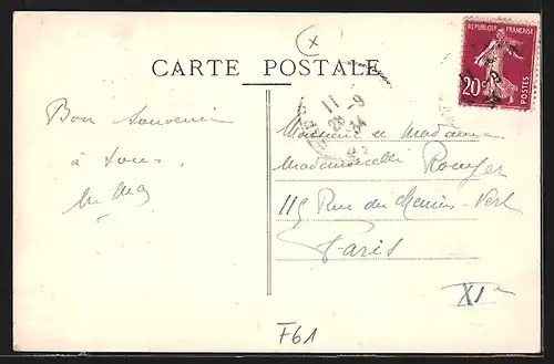 AK Laigle, Rue de la Gare, Strassenpartie