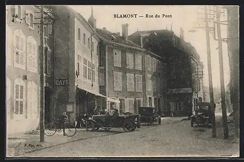 AK Blamont, Rue du Pont, Strassenpartie
