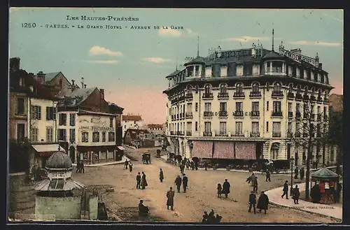AK Tarbes, Le Grand Hotel, Avenue de la Gare