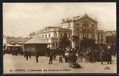 AK Cannes, L'Esplanade des Allies et le Casino