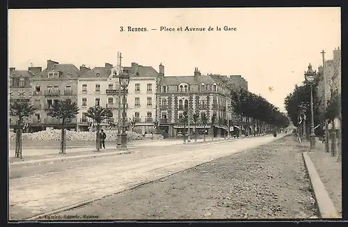 AK Rennes, Place et Avenue de la Gare