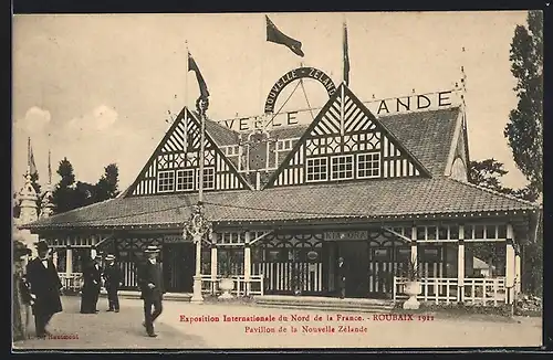 AK Roubaix, Exposition Internationale du Nord de la France 1911, Pavillon de la Nouvelle Zélande