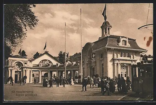 AK Bern, Schweizerische Landes-Ausstellung 1914, Haupteingang