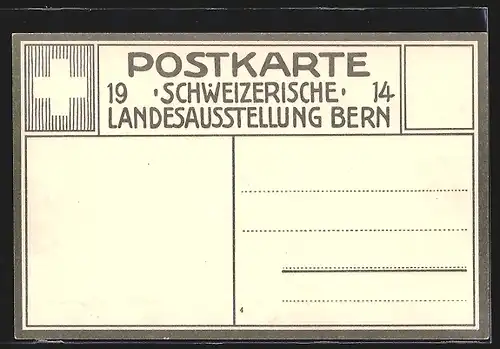 AK Bern, Schweizerische Landesausstellung 1914, Ansicht gegen Süden