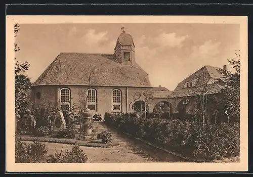 AK Leipzig, Internationale Baufach-Ausstellung mit Sonder-Ausstellung 1913, Dorfkirche und Friedhof