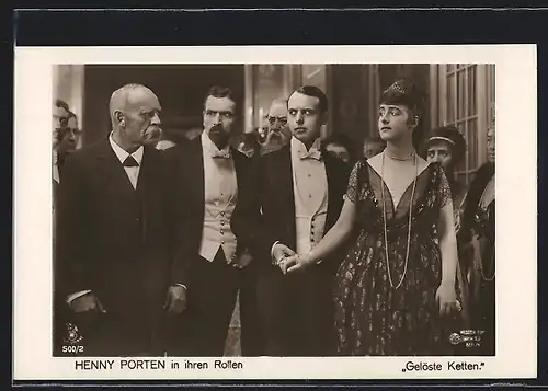 AK Gelöste Ketten, Filmszene mit Henny Porten