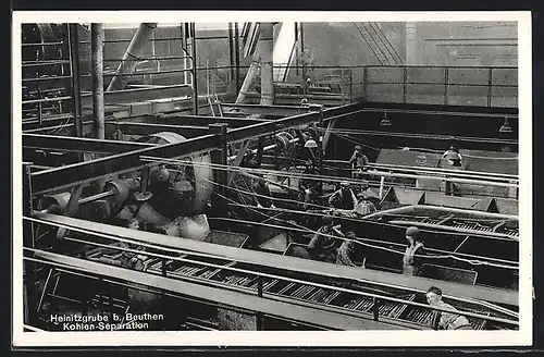 AK Beuthen, Heinitzgrube, Kohlen-Separation, Kohlebergbau