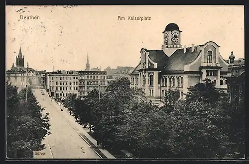 AK Beuthen, Häuser am Kaiserplatz