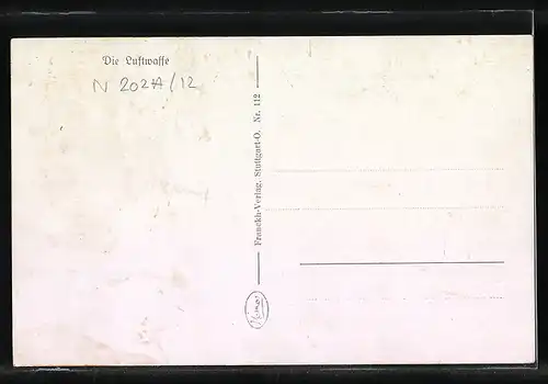 AK Flugzeug der deutschen Luftwaffe wird startfertig gemacht