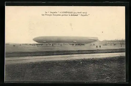 AK Luneville, Le Zeppelin Avril 1913