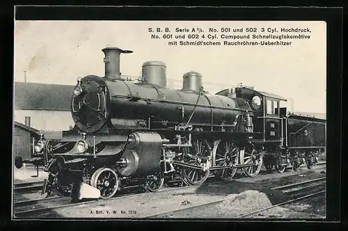 AK Eisenbahn, S. B. B. Serie A 3 /5, No. 501 und 502