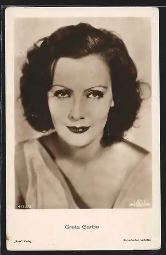AK Portrait der Schauspielerin Greta Garbo