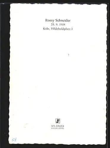 AK Schauspielerin Romy Schneider in Mädchenjahre einer Königin