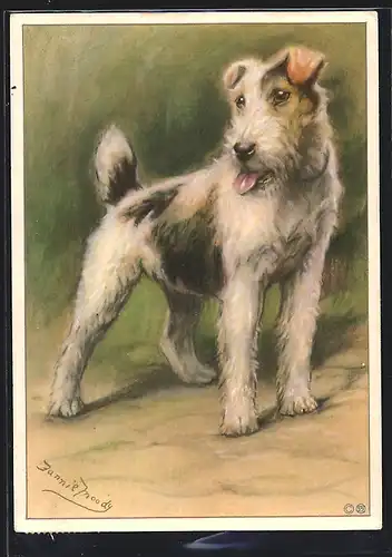Künstler-AK Gescheckter Fox-Terrier
