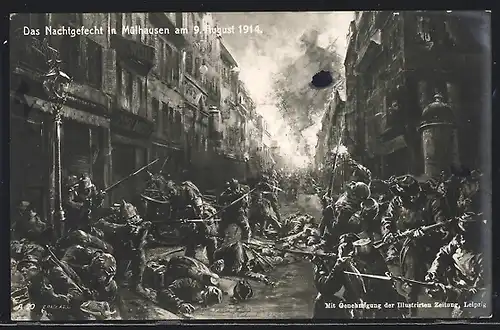 AK Mülhausen, Das Nachtgefecht am 9. August 1914