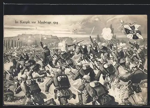 AK Maubeuge, Schlacht bei der Stadt 1914