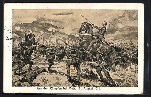 AK Metz, Schlacht am 21.08.1914