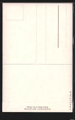 Künstler-AK Morgenrot in Feindesland, Gefallener Kavallerist