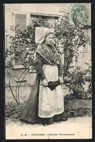 AK Thouars, Mariée Thouarsaise, Tracht aus Aquitanien / Aquitaine