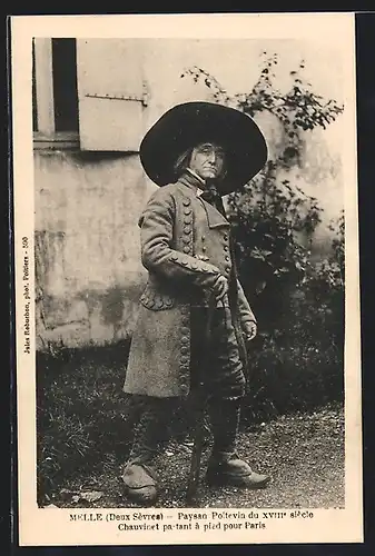 AK Melle, Paysan Poitevin, Tracht aus Aquitanien / Aquitaine