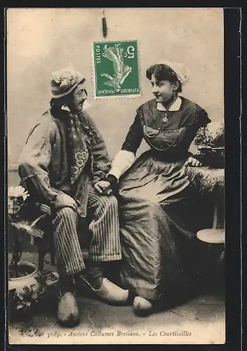 AK Anciens Costumes Bressans, Les Courtisailles, Auvergne