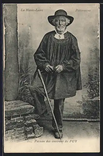 AK Paysan des environs du Puy, Auvergne