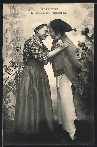 AK Zet et Zette, jeune couple, Auvergne