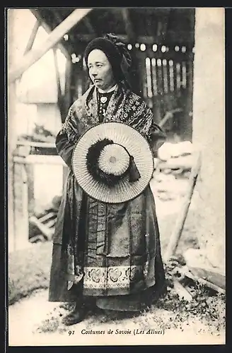 AK Les Allues, Costumes de Savoie, Auvergne