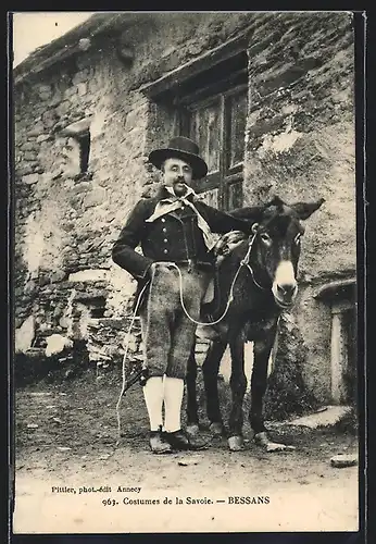 AK Costumes de la Savoie, Bessans, Auvergne