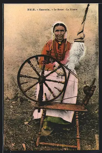 AK Le Rouet, La Fileuse, Auvergne