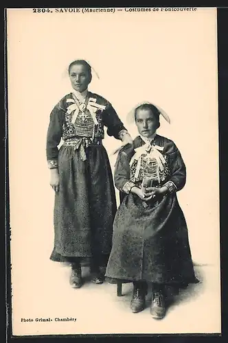 AK Savoie (Maurienne), Costumes de Fontcouverte, Auvergne