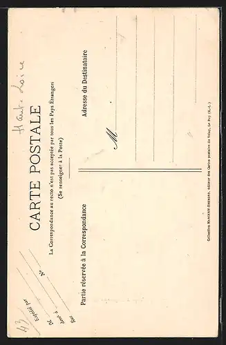 AK Haute Loire, Type de la paysanne devote de la Haute-Loire, Auvergne