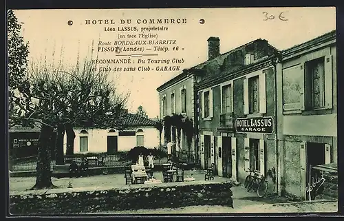 AK Pissot, Hotel du Commerce, Route Bordeaux-Biarritz