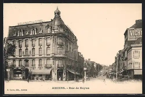 AK Amiens, la Rue de Noyon, Belfort-Hotel
