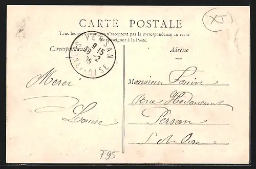 AK Beaumont-sur-Oise, Rue Haute de la Vallée