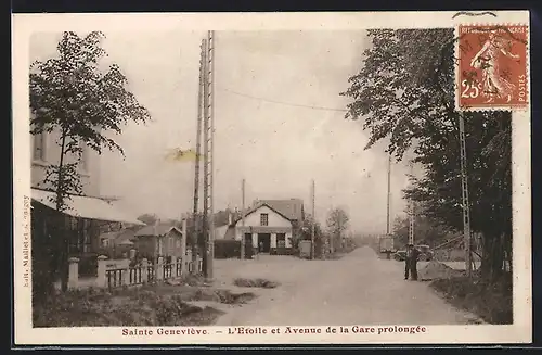 AK Sainte Geneviève, L`Etoile et Avenuede la Gare prolongée
