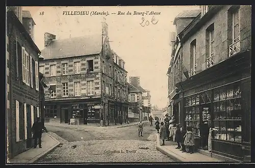 AK Villedieu, Rue du Bourg-l`Abesse, Ortspartie