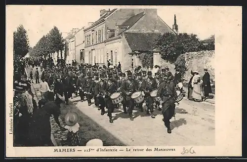 AK Mamers, 115me d`Infanterie, Le retour des Manoevres