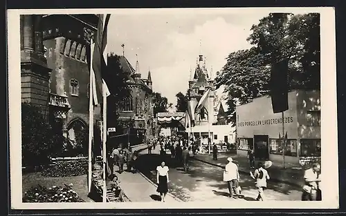 AK Budapest, Budapesti Nemzetközi Vásár a Centenárium évében 1948, Eingang zur Ausstellung