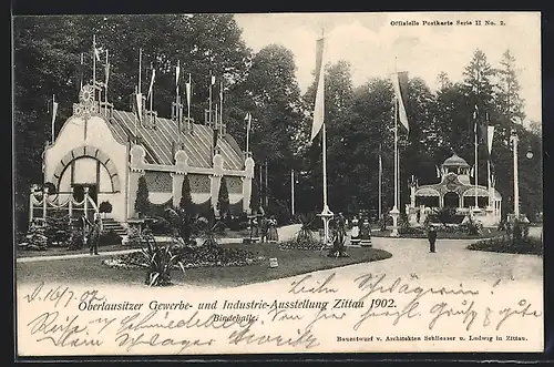 AK Zittau / Oberlausitz, Gewerbe- und Indusrtrie-Ausstellung 1902, Bindehalle