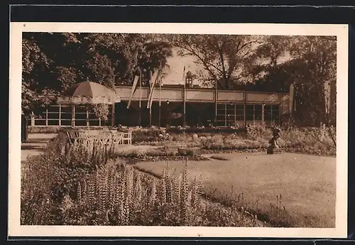 AK Coburg, Deutsche Rosenschau 1929, Die Rosenschau-Gaststätte