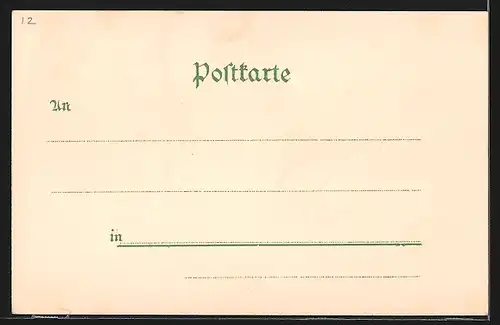 Lithographie Nürnberg, Bayerische Landesausstellung 1896, Armee-Museum, West-Colonnade und Maschinenhalle