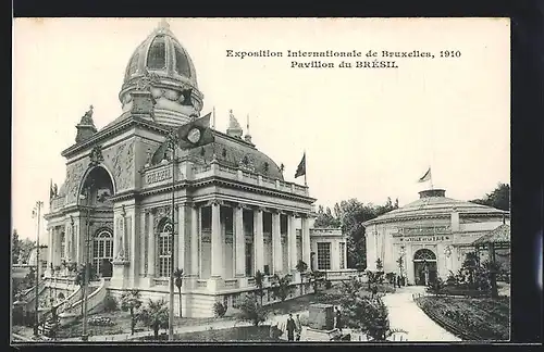 AK Bruxelles, Exposition Internationale 1910, Pavillon du Brésil, Ausstellung