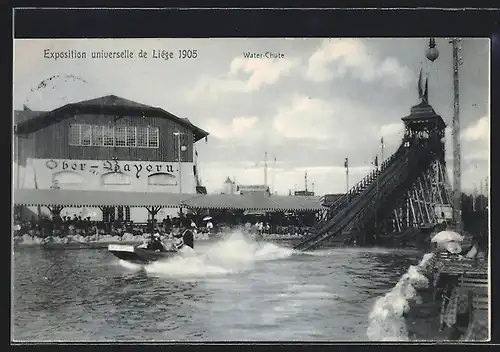 AK Liége, Exposition universelle 1905, Water-Chute, Ausstellung