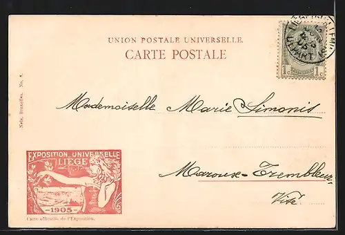 AK Liège, Exposition universelle 1905, Ausstellung-Palais de l`Art ancien