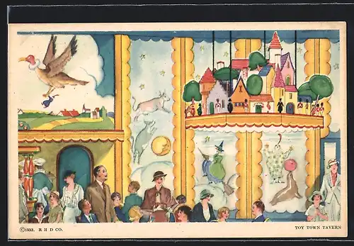 Künstler-AK Chicago, A Century of Progress 1933, Toy Town Tavern, Ausstellung
