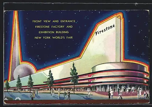 Künstler-AK New York, World`s Fair, Firestone Factory Exposition Buildings and Farme